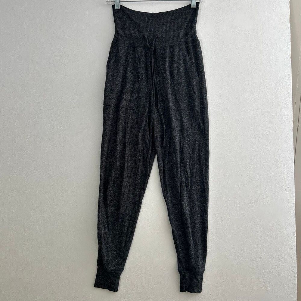 Aerie XS Cozy Knit Jogger Pants Gray Lounge Athleisure Soft - Picture 2 of 9